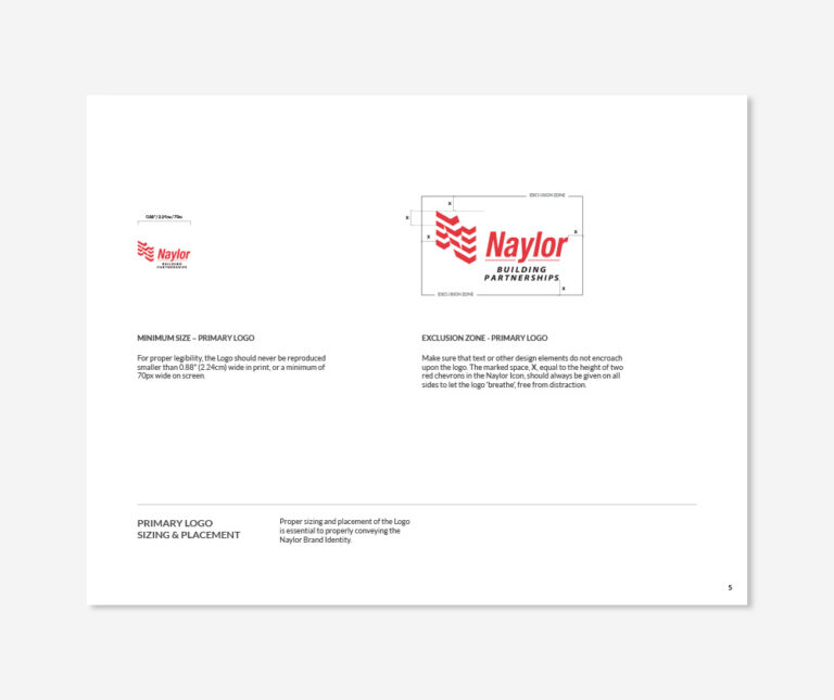 Naylor Brand Guidelines (Logo Sizing & Placement)