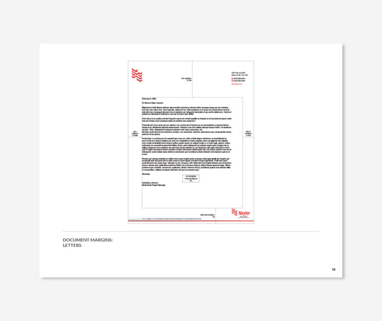 Naylor Brand Guidelines (Letterhead Margins and Text Settings)